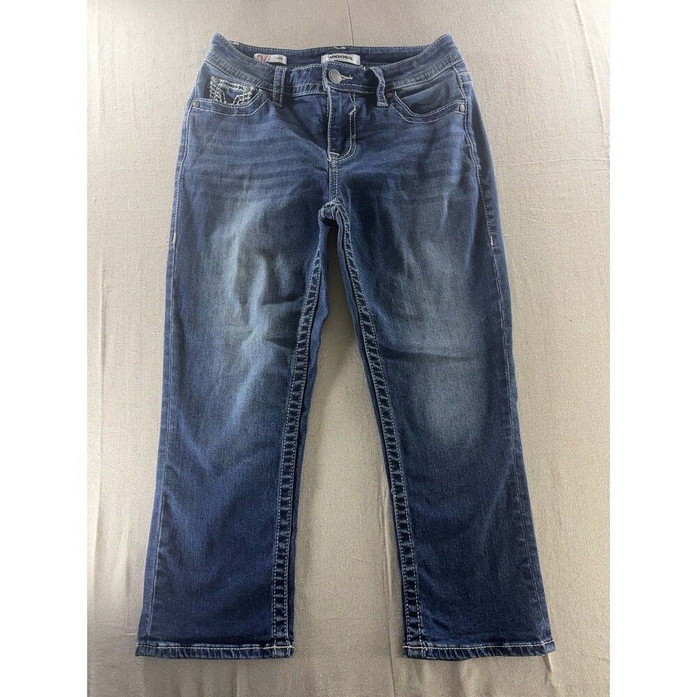 Vigoss Capri Jeans Women s 2 / 27 Star Embroidered Flap Pocket Thick Stitch